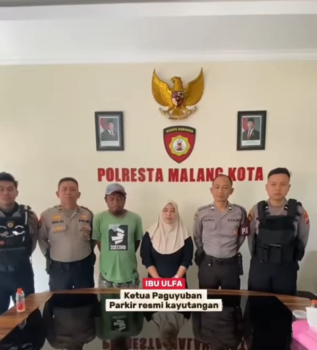 Tukang Parkin Minta Maaf di Polres  Malang